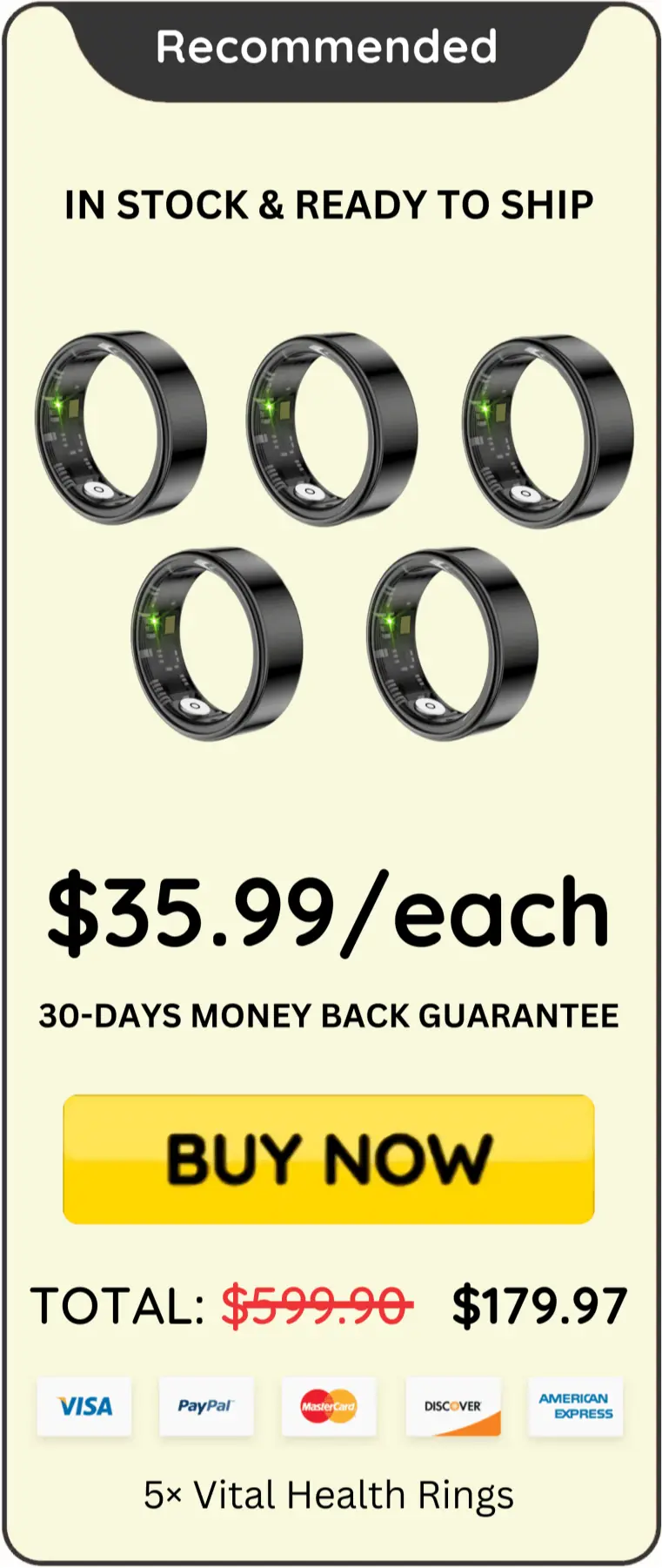 Vital Health Ring package offer price